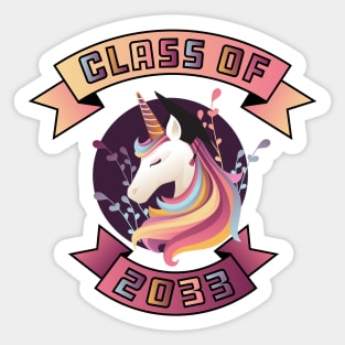 Class of 2033 - Class of 2033 Graduation girls (Black Version) Sticker